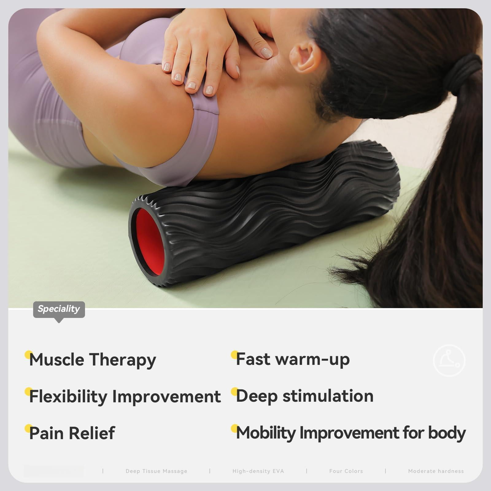 Foam Roller High-density Exercise  Deep Tissue Massage Stretching Improves Mobility Fitness For Pilates Yoga Ideal Athletes Beginners &