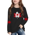 thumbnail image 1 of Amzcrzy T-Shirts Garçons et Filles Mode Vacances T-Shirts Graphiques Feuille d'Érable pour Tout-Petit Décontracté Confortable Manches Longues Col Rond T-Shirts en Coton pour Ado 5 Ans, 1 of 8