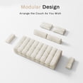 thumbnail image 3 of Wiilayok 88" Modular Cloud Couch, Chenille Fabric with Memory Foam, Removable Armrests & Backrests, Beige White, 3 of 10