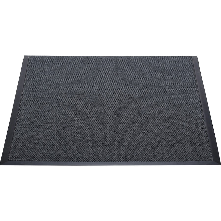 Genuine Joe Ultraguard Berber Heavy Traffic Mat - Hard Floor, Indoor, Outdoor - 72" Length X 48" Width - Rubber -  Black