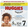 thumbnail image 1 of Huggies Snug & Dry Baby Diapers, Size 7 (41+ lbs), 104 Count, 1 of 9