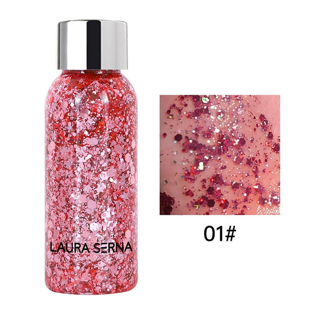 Sombra de ojos, regalos para mujeres, pasta de lentejuelas, gel de lentejuelas, cosméticos para espectáculos infantiles, suministros de decoración facial y corporal, sombra de ojos de 35 ml