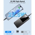 thumbnail image 3 of Portable Charger Power Bank, 10000mAh Mini Portable Battery Fast Charging Battery Pack Travel Essentials, PD 3.0 QC 4.0 External Phone Powerbank for iPhone Android Samsung and USB/USB-C Devices, 3 of 8