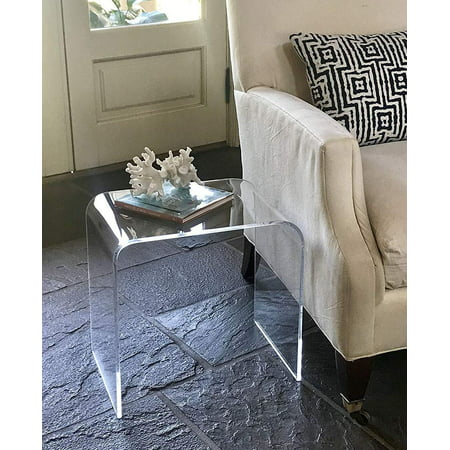 Acrylic End Table 17 inches high x 17 wide, x 12 deep x 3/8
