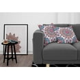 thumbnail image 3 of Ambesonne Ethnic Throw Pillow Cover 2 Pack, Oriental Style Floral Retro, 20", Turquoise Pale Pink, 3 of 5