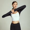 thumbnail image 1 of Chaleco deportivo tipo chal para danza y ballet, cárdigan de mujer para fitness, abrigo corto elegante y pequeño para mujer, 1 of 6