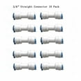 thumbnail image 6 of 1/4" 3/8" O.D. Quick Connect Push In RO Water Tube Straight Tee Elbow Ball Valve Fittings Kit 10. 25 PACK, 6 of 10