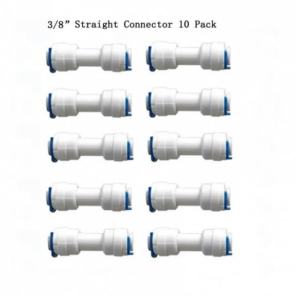 1/4" 3/8" O.D. Quick Connect Push In RO Water Tube Straight Tee Elbow Ball Valve Fittings Kit 10. 25 PACK