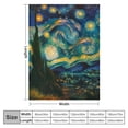 thumbnail image 4 of Nawypu The Starry Night - Abstract Country Artistic Art Print Gifts for Women Men Dad Throw Lightweight Cozy Fuzzy Birthday Christmas Bedroom Decor Blanket, 4 of 6