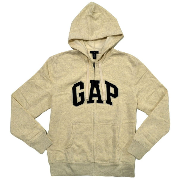 Gap - GAP Mens Fleece Arch Logo Full Zip Hoodie (XL, Cream) - Walmart ...