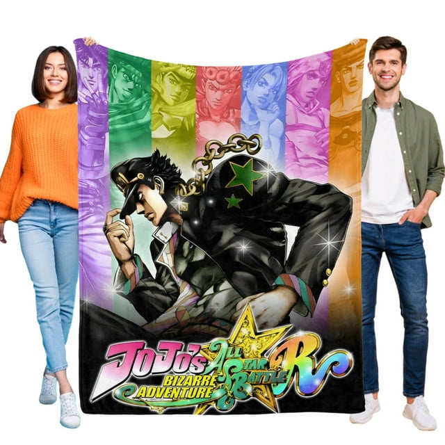 JoJo's Bizarre Adventure anti-pilling, suave, ligera, esponjosa y acogedora de lujo para hogar y cocina – Perfecta para niños y adultos,80X100cm
