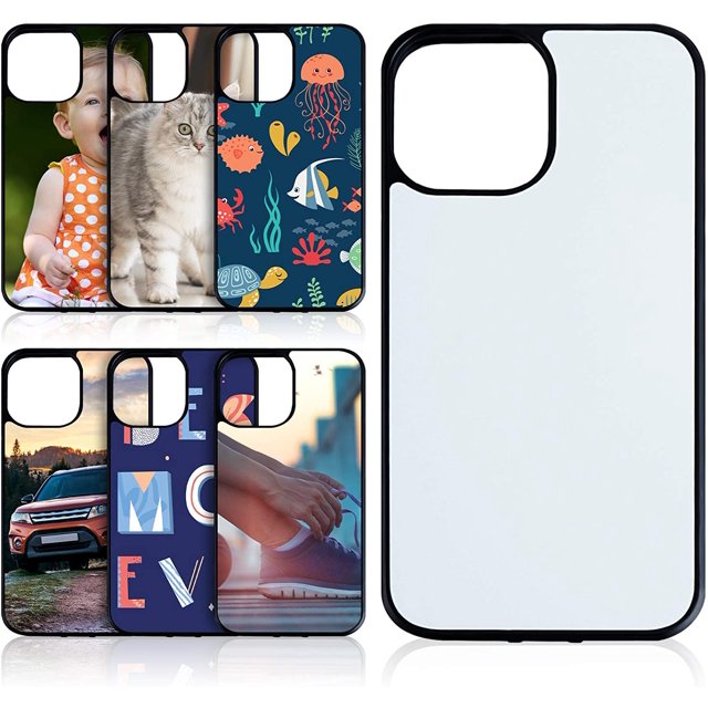 6 Pieces Sublimation Blank Phone Case Cover Blank Printable Phone Case for DIY Customize Heat Press Rubber Protective Case (Compatible with iPhone 12 Pro Max)