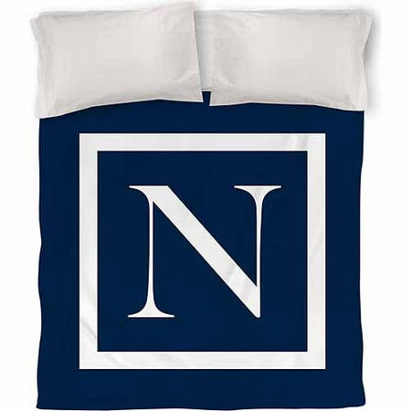 IDG Classic Block Monogram Duvet Cover, Blue