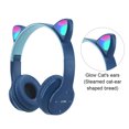 thumbnail image 2 of Luz de flash Oreja de gato Auricular Control de voz Dibujos animados compatibles con Bluetooth con micrófono, 2 of 5