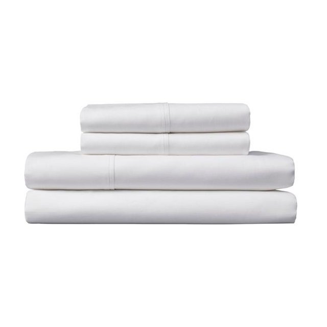 Baltic Linen 03519991100000 Loom Pure Linen & Cotton Blend Sheet Set Optic White - Full
