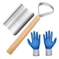 thumbnail image 2 of Cuchillo para descarnar y raspar pelo de cerdo, herramientas ergonómicas para procesamiento de pieles de animales domésticos, para procesamiento, 2 of 8
