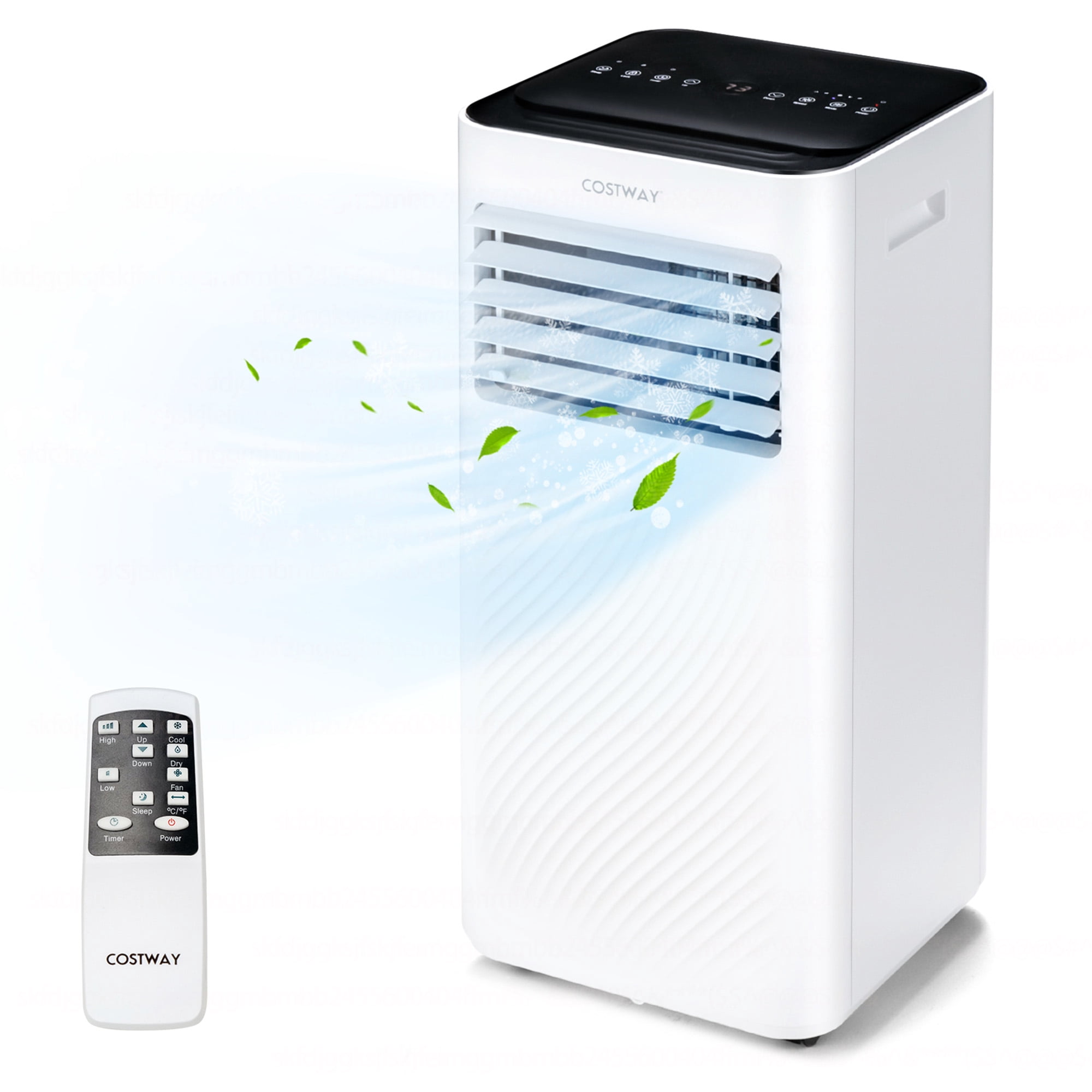 Costway Portable Air Conditioner 6000 BTU (10000BTU ASHRAE) 4-in-1 AC with Cool Fan Humidifier Sleep Mode