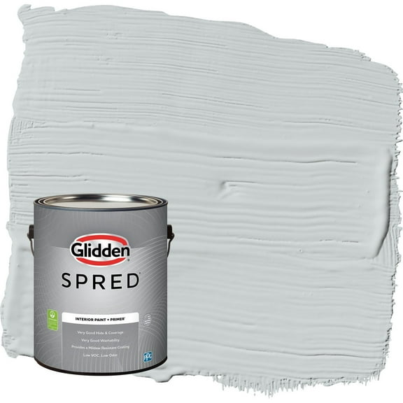 Glidden Spred Grab-N-Go Ghost Whisperer / Gray Blue Semi-Gloss Interior Paint with Primer, 1 Gallon