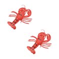 thumbnail image 4 of Shisuyan Realistic Lobster Red 2Pcs High-Quality Rubber 9.43X3.93X2.36 Inch, 4 of 8