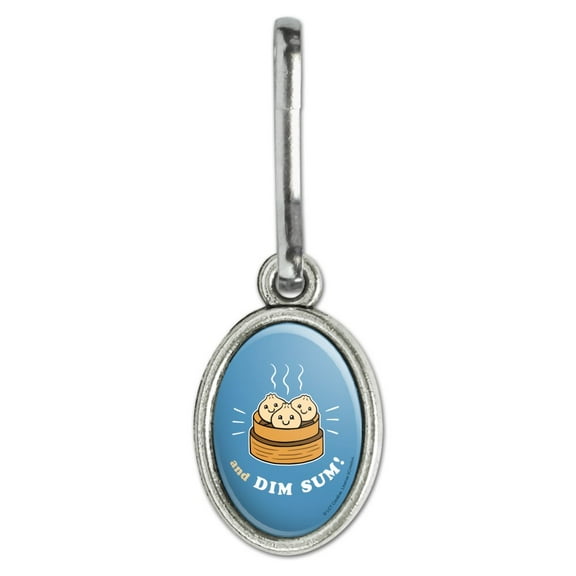And Dim Sum Then Some Funny Humor Antiqued Oval Charm Clothes Purse Suitcase Backpack Zipper Pull Aid
