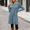 Light Blue, variant on DuoJiaJ Womens Knit Dress, Crew Neck with Pockets Long Sleeve Dresses Green S-2XL