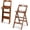 Kbtd-3c-brown, variant on 3 Step Ladder Folding Step Stool, Wooden Step Stool Foldable, Folding Step Stools for Adults, Bamboo Kitchen Ladder, Three Stepladder for Library (Brown, FSC-Certified Bamboo)