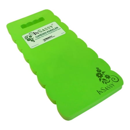 - InSassy (TM) Garden Kneeler Wave Pad - High Density Foam for Best Knee Protection (Green)