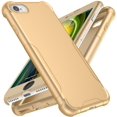 thumbnail image 1 of Full Body Case for iPhone SE 2020, iPhone 8 and iPhone 7 Case with [2 x Tempered Glass Screen Protector] Shockproof Hard PC Soft Silicone Cover for iPhone SE 2020/8/7 Case 4.7-Inch Gold, 1 of 8