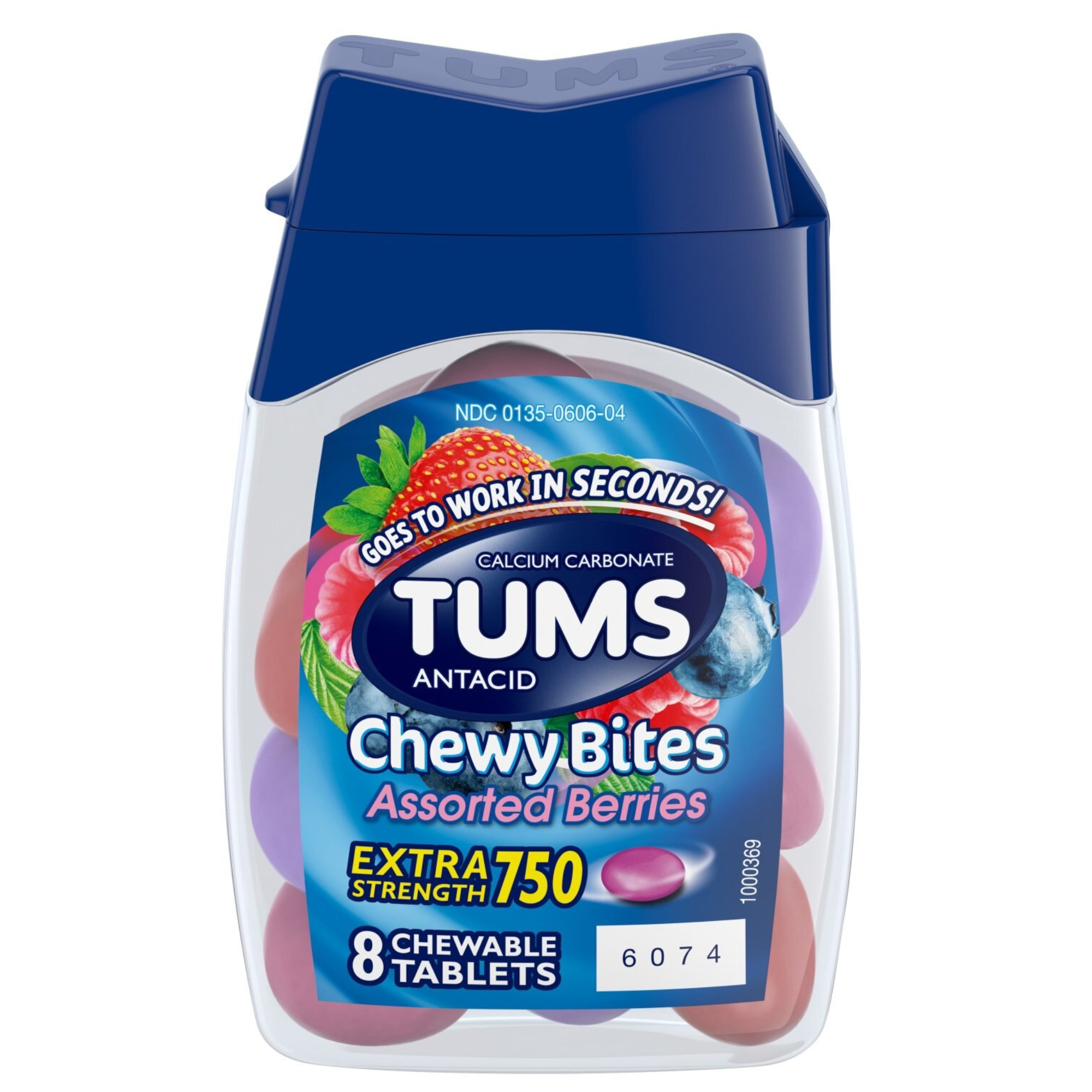 Buy TUMS Antacid Chewy Bites, Assorted Berries Chewable Tablets 8