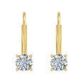 thumbnail image 2 of 1/2 Carat Diamond Leverback Drop Earrings in 10K Yellow Gold - IGI Certified, 2 of 4