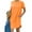 Orange, variant on Women Summer Dresses Short Sleeve Solid Athletic Shirt Casual Pockets Dresses Orange