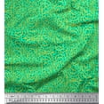 thumbnail image 1 of Soimoi Green Rayon Fabric Leopard & Wild Animal Skin Print Sewing Fabric BTY 42 Inch Wide, 1 of 3