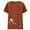 Brown, variant on Ichuanyi Oversized Crew Neck Linen Tops for Women Short Sleeve Printed Short Sleeve Button T-shirt Blouse