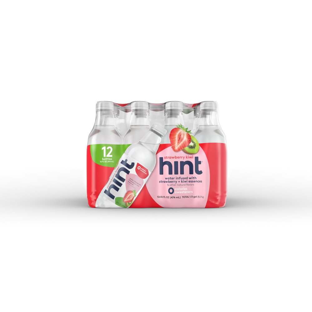 Hint Water Strawberry Kiwi (Pack of 12) 16 Ounce Bottles Pure Water