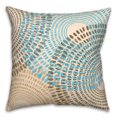 thumbnail image 2 of Creative Products Blue and Tan Dash Circles 20x20 Indoor / Outdoor Pillow, 2 of 2