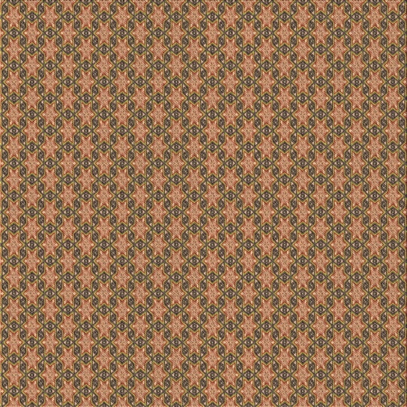 Ahgly Company Indoor Square Patterned Brown Red Area Rugs, 6' Square