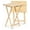 Natural, variant on HYYOPRectangle Folding Portable TV Snack Serving Tray Table, Solid Wood Construction with Natural Finish, Natural, 2 Piece Set