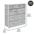 thumbnail image 3 of mDesign Tall Storage Dresser Furniture, 8 Slim Removable Fabric Drawers, Gray, 3 of 7