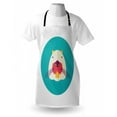 thumbnail image 3 of Colorful Apron Beaver Portrait with Small Eyes and Giant Teeth Cartoon Style Animal Illustration, Unisex Kitchen Bib Apron with Adjustable Neck for Cooking Baking Gardening, Multicolor, by Ambesonne, 3 of 3