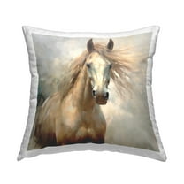 Stupell Industries Traditional Tan Horse Decorative Printed Throw Pillow Design by Irena Orlov