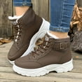 thumbnail image 2 of CAICJ98 Winter Boots for Women Anti-Slip Ankle Boots Waterproof Warm Walking Shoes Women Snow Boots (Brown,Size 8), 2 of 9