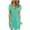 Mint Green, variant on BSDJILFG 50% Mini Dresses for Women Summer Casual Short Sleeve Button Crewneck Solid Color Babydoll Short Dress S-XXL