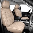 thumbnail image 4 of For 2009-2014 Ford F150 Truck Car Seat Covers Full Set Front Rear Pu Leather Cushion Cover Beige, 4 of 5