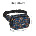 thumbnail image 4 of Fotbe Funny Steam Train Cangurera Cuadrada con Estampado de Doble Capa, Bolsa de Cintura Ajustable Mini para Hombres y Mujeres, 4 of 9