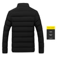 thumbnail image 3 of Chaqueta de invierno para hombre, cuello alto, abrigo con cremallera sólida, ropa de abrigo ajustada (2XL) Likrtyny Para estrenar, 3 of 4