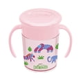 thumbnail image 2 of Vaso entrenador Dr Brown's 7oz 360° rosa niña con asa, 2 of 14