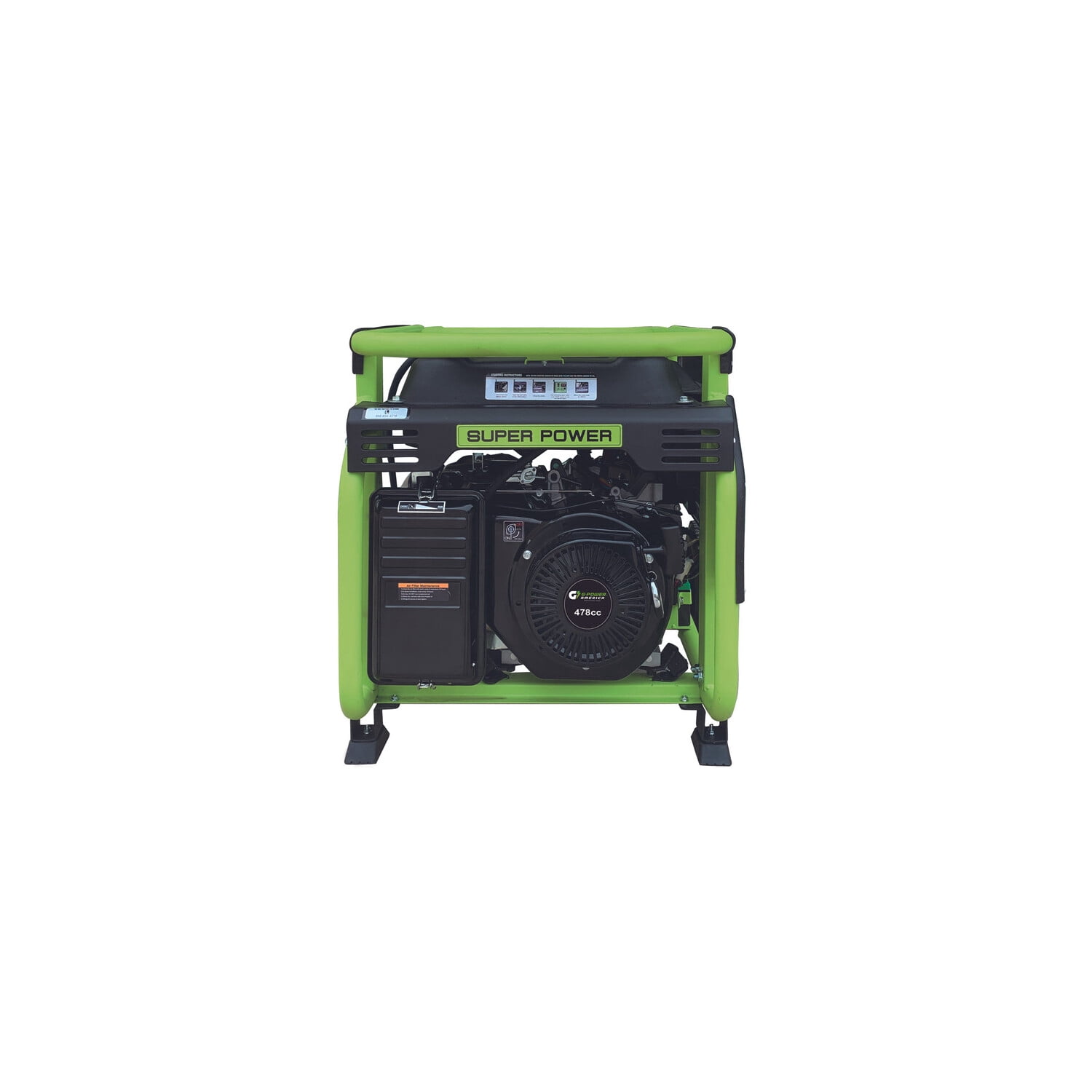 Green-Power America Atlas Series 12000/9500-Watt Electric Start Gasoline Powered Portable Generator w/460cc 16HP  Professional Engine, Battery Included
