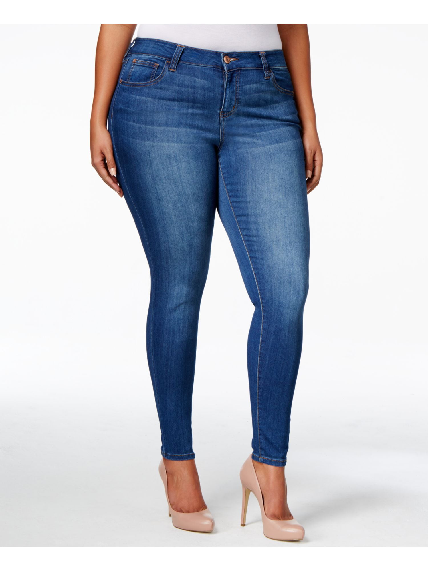 CELEBRITY PINK 49 Womens New 0280 Blue Stretch Super Casual Jeans 18P