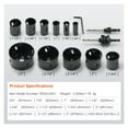 thumbnail image 2 of Hole Saw Kit 11/18 PCS Saw Blades 1 Hex Wrench Bi Metal M42 Hole Saw Set With Carrying Case General Purpose Size, 2 of 7