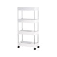 thumbnail image 1 of WRKEKC Clearance Wide 4-Tier Rolling Storage Cart, Multi-Purpose Mobile Shelving Unit for Laundry/Kitchen, Heavy-Duty Design, 1 of 6